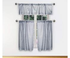 Vera Neumann Celestia Küchenvorhang, Blush Modern Marineblau