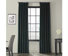 HPD Half Price Drapes VPCH-181202-120 Signature Blackout Velvet Vorhang (1 Panel), 50 x 120 cm, Blackforest Green