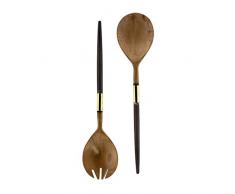 Cala Living Set Besteck, Melanin und Metall, Schwarz, 35 x 10 x 6 cm