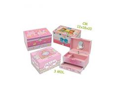 Teorema Spielzeug VD71053 Schmuckkästchen Carillon, Mehrfarbig, 18 x 11 x 9 cm