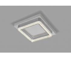 Led Deckenleuchte Wandleuchte Crilou SQ-S 28x28cm Kristalldiffusor 16W chrom 10737