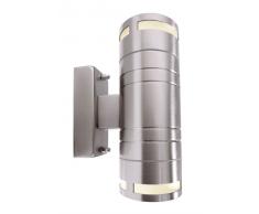 Außenwandleuchte Zilly II Up & Down silber 175mm 2x GU10