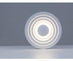 LED Wandleuchte Deckenleuchte Mika rund weiß 3000 K 6W mit stufigem Reflektor