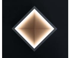 LED Wandleuchte Deckenleuchte Aleksi Quadrat 3000K