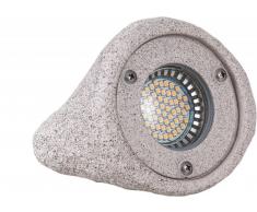 Stein Strahler PASSAU GU5.3 IP67 inkl. 3W LED Heiconnect