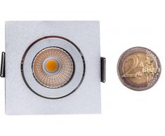 LED Einbaustrahler 5W schwenkbar 5x5cm silber
