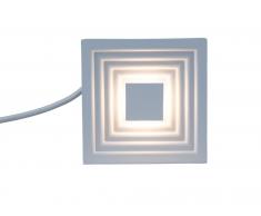 LED Wandleuchte Deckenleuchte Mika eckig weiß 3000 K 12W mit stufigem Reflektor