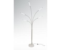 Bogenleuchte Bogenlampe Five Fingers LED 15 W nickel matt weißer Marmorfuß 10649