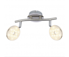 Globo LED Deckenleuchte 2-flammig chrom 56123-2