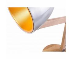 Beliani Tischlampe Silber - Tischleuchte Nachttischlampe Leselampe Bele