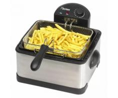 Bestron DF402B Extra große Fritteuse 2000 W mit 3 Frittierkörben