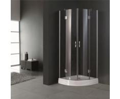 vidaXL Duschkabine Runddusche Viertelkreis 80 x 205 cm
