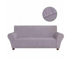 vidaXL Sofahusse Sofabezug Stretchhusse Grau Polyester-Jersey