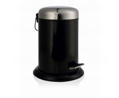 Möve PUSH Treteimer & Abfalleimer fürs Bad - black - Ø 22 cm, H 29,5 cm