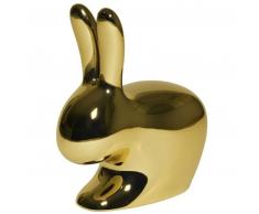 qeeboo Rabbit Chair Baby Metall Finish Stuhl - gold - 45,3 x 26,2 x 52,7 cm