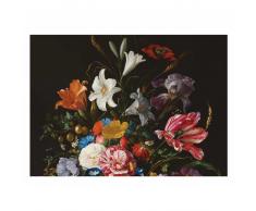 KEK Amsterdam Golden Age Flowers V Fototapete - schwarz - 389,6 x 280 cm (= 8 Bahnen)