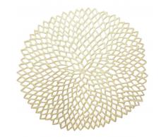 chilewich Pressed Vinyl Dahlia Rund Platzset - 4er-Set - champagne - 4er-Set - 36x39 cm