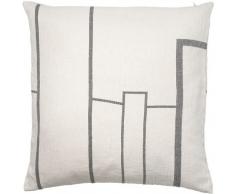 Kristina Dam Studio Architecture Kissenhülle - off white-black melange - 60x60 cm