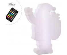 8 seasons Shining Santa LED Leuchte RGB Indoor & Outdoor - weiß - Höhe 78 cm - Breite 58 cm - Tiefe 19,5 cm