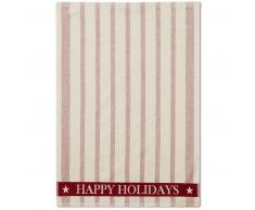 Lexington Striped Terry Geschirrtuch - beige/red - 50x70 cm