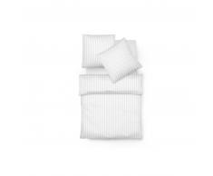 fleuresse Rubin Bettwäsche-Set aus Satin - weiß - 155x220 / 80x80 cm