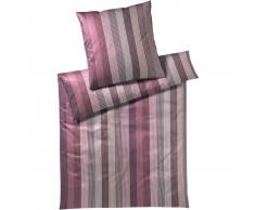 elegante Brilliant Bettwäsche-Set aus Mako-Jersey - weinrot - 155x220 / 80x80 cm