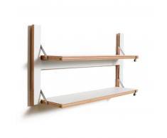 AMBIVALENZ Fläpps Regal flach - Weiß - H/B/T 40x80x15 cm