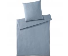 elegante Smooth Bettwäsche-Set aus Musselin - rauchblau - 135x200 / 80x80 cm