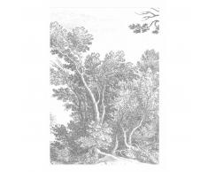 KEK Amsterdam Engraved Landscape V Fototapete - grau - 194,8 x 280 cm (= 4 Bahnen)