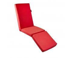 Outbag Relax Gartenstuhl-Auflage mit Fußteil Plus für Hochlehner - red - Fußteil L 50 cm - Sitzfläche L 50 cm - Rückenlehne H 80 x B 50 cm