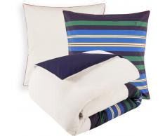 Tommy Hilfiger URBAN STRIPES Bettwäsche-Set aus Bio-Perkal - white - 135x200 / 80x80 cm