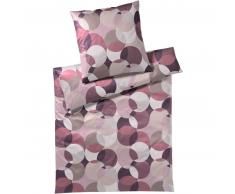 elegante Patch Jersey Bettwäsche-Set aus Mako-Jersey - bordeaux - 155x220 / 40x80 cm