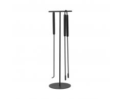 blomus ASHI Kamingarnitur - 3-teiliges Set - black - Ø 22 cm - Höhe 75,5 cm