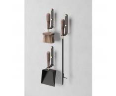 eldvarm EMMA Wand-Kaminbesteck 6-teilig - classique walnut - 22x8,5x3 / 62x6x4 / 29x11x5 / 33x16x6,5 cm