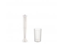 Alessi PLISSÉ Stabmixer mit Behälter - weiß - Ø 7 cm - Höhe 34 cm