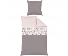 Bench Blumen Bettwäsche-Set aus Renforcé-Baumwolle - bunt - 155x220 / 80x80 cm