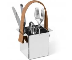 Philippi A Tavola Besteckhalter - silberfarben - 14x10x11 cm