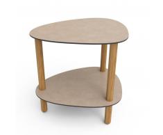 Lind DNA Curve Lounge Bull Tisch - warm grey - 45x44x50 cm