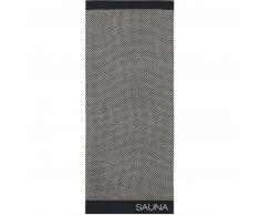 Cawö Natural Allover Saunatuch - natur-schwarz - 80x200 cm