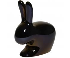 qeeboo Rabbit Chair Metall Finish Stuhl - black pearl - 68,8 x 39,5 x 80 cm