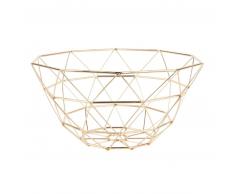 Present Time Diamond Cut Korb - goldfarben - Ø 30 cm - Höhe 15 cm