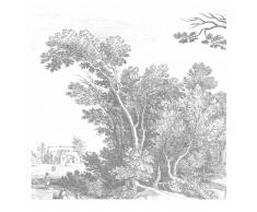 KEK Amsterdam Engraved Landscape V Fototapete - grau - 292,2 x 280 cm (= 6 Bahnen)