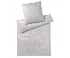 Elegante Sister Stripe Bettwäsche aus Mako-Jersey - sand - 135x200 / 40x80 cm