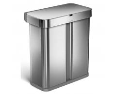 simplehuman Sensor-Abfalleimer double mit Sprach- & Bewegungssteu