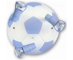 waldi Leuchten Fußball Deckenleuchte - A++ - blau - H 16 cm, Ø 31 cm