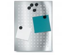 blomus Magnettafel - Gelochter Edelstahl - silber - 30x40 cm
