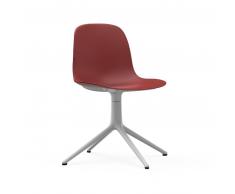 Normann Copenhagen Form Chair White Swivel Bürostuhl - Red - Höhe 80 cm x Ø 70,5 cm - Sitzhöhe 44 cm
