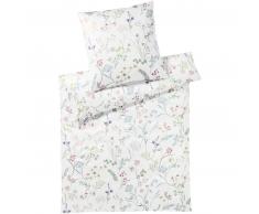 elegante Deluxe Seiden-Satin Bettwäsche - weiß - 135x200 / 80x80 cm