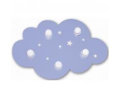 waldi Leuchten Wolke Deckenleuchte - blau - L: 62 cm, B: 41 cm, H: 8 cm
