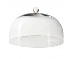 ASA GRANDE Glasglocke mit mattem Griff - weiß - Ø 28 cm - Höhe 20 cm